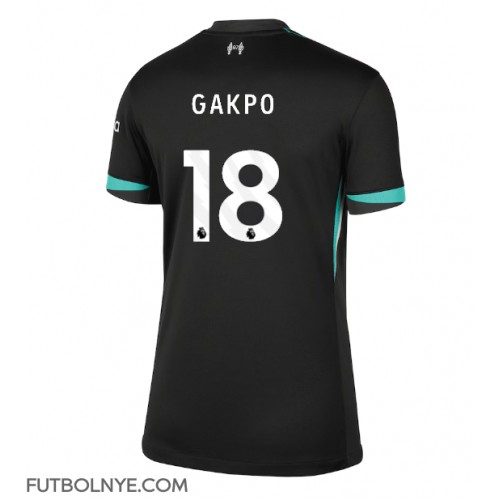 Camiseta Liverpool Cody Gakpo #18 Visitante Equipación para mujer 2024-25 manga corta